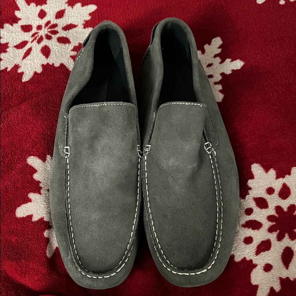 Joseph A Charcoal Suede Men's Loafers